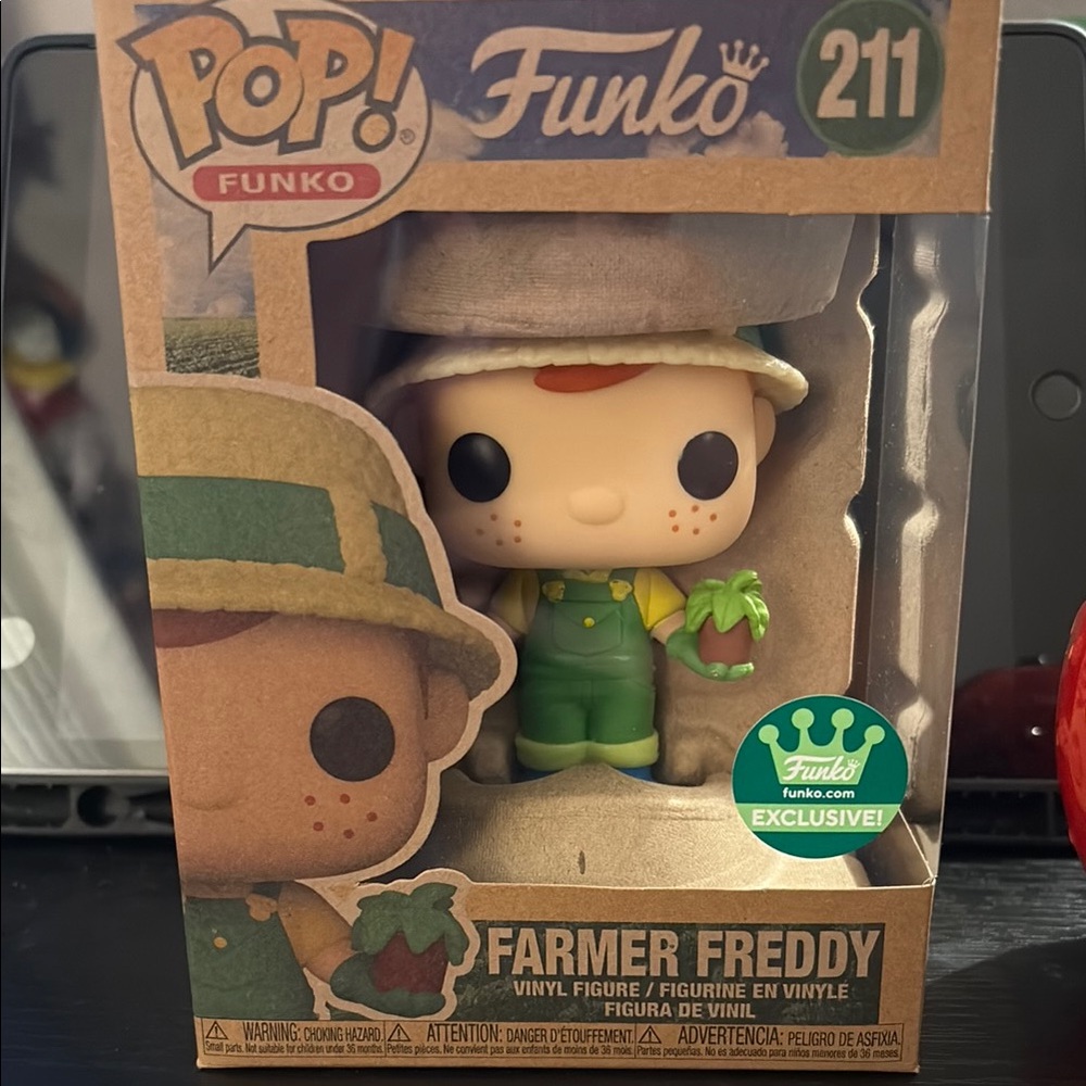 Funko Pop Exclusive Farmer Freddy in Green and Yellow